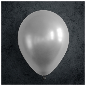 50 Stck Luftballon Silber ca 25 cm (10 inch) Dekoration Hochzeit Party Feier Geburtstag Latexballon